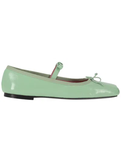 VIVETTA AQUA LEATHER BALLET FLATS
