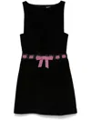 Vivetta Belted Mini Dress In Black