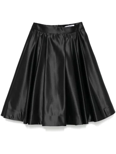 VIVETTA BLACK RUOTA MIDI SKIRT