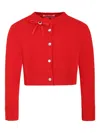 Vivetta Bow-detail Cardigan In Red