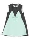 Vivetta Bow-detail Sleeveless Mini Dress In Gray