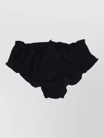 Vivetta Bow Detail Underwear Elastic Waistband Ruffles In Black