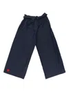 Vivetta Bow-fastening Heart-patch Trousers In Black