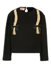 Vivetta Braids Bow Sweatshirt In Black
