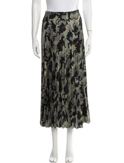 Pre-owned Vivetta Camouflage Print Midi Length Skirt In Green