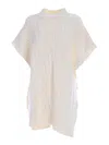 Vivetta High Neck Poncho In White In Blanco