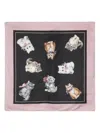 Vivetta Cat-print Scarf In Black