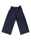 Vivetta Bow-fastening Heart-patch Trousers In Blue