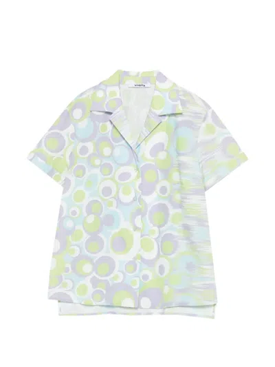 Vivetta Circle-pattern Shirt In Blue