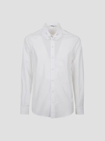 Vivetta Classic Collared Shirt With Embroidered Detail In White