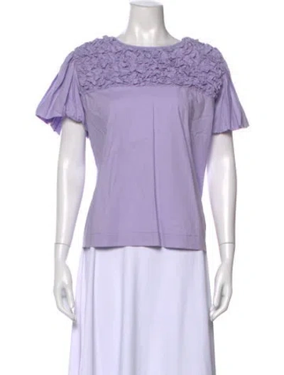 Pre-owned Vivetta Crew Neck Short Sleeve Top In Purple