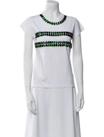 Pre-owned Vivetta Crew Neck Short Sleeve T-shirt In White