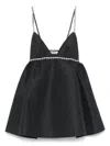 Vivetta Crystal-embellished Mini Dress In Black