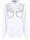 Vivetta Rhinestone Shirt In White