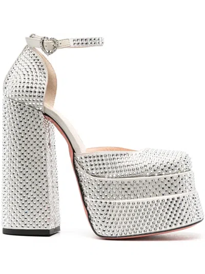 Vivetta Crystal-embellished Platform Pumps In Neutrals