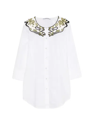 Vivetta Crystal-embellished Shirt In White