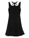 Vivetta Detachable-collar Mini Dress In Black