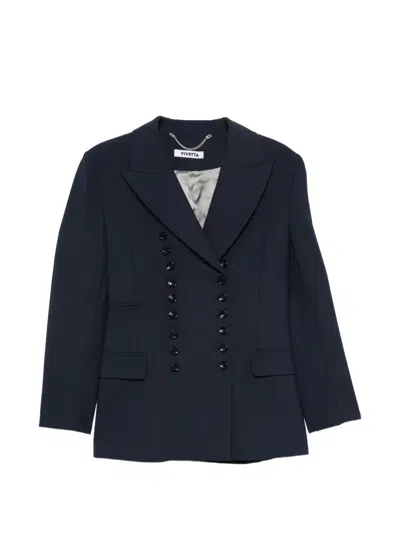 Vivetta Double-breasted Jacket In Red