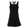 Vivetta Detachable-collar Mini Dress In Black