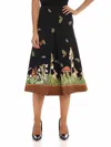 Vivetta Forest Printed Skirt In Black In Negro