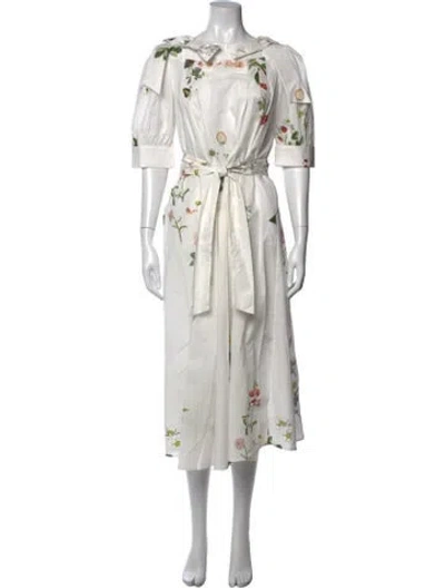 Pre-owned Vivetta Floral Print Long Dress In Multi