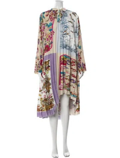 Pre-owned Vivetta Floral Print Midi Length Dress In Multicolor