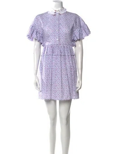 Pre-owned Vivetta Floral Print Mini Dress In Multi