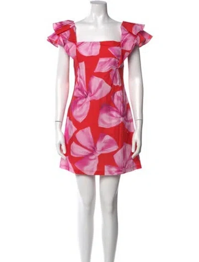 Pre-owned Vivetta Floral Print Mini Dress W/ Tags In Pink