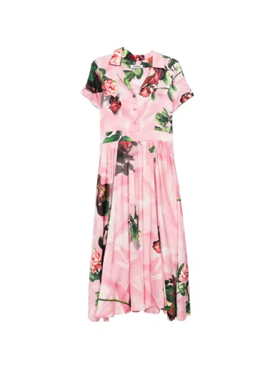 Vivetta Floral-print Pleated Dress In Multi