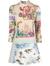 Vivetta Graphic-print Flared Minidress In White