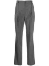 Vivetta High-waisted Tailored Trousers In Grey