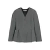 Vivetta Button-front Panelled Jacket In Gray