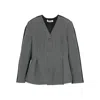 Vivetta Button-front Panelled Jacket In Gray