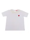 Vivetta Lace-collar Heart-applique T-shirt In White