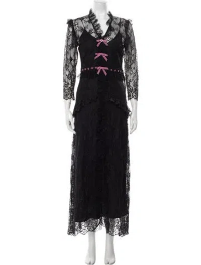 Pre-owned Vivetta Lace Long Dress W/ Tags In Multi