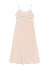 Vivetta Lace-trim Midi Dress In Neutrals