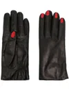 Vivetta Leather Gloves In Black