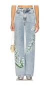 Vivetta Lily Embroidered Jeans In 蓝色