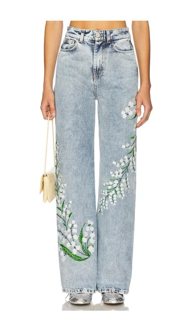 Vivetta Lily Embroidered Jeans In 蓝色