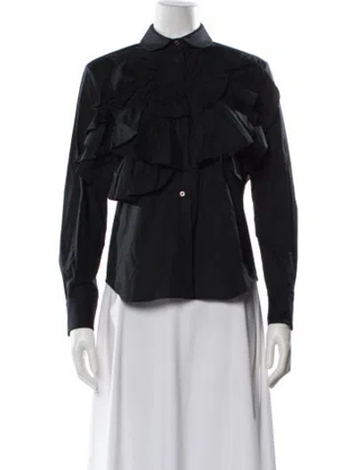 Pre-owned Vivetta Long Sleeve Blouse In Black