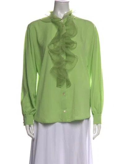 Pre-owned Vivetta Long Sleeve Blouse In Green