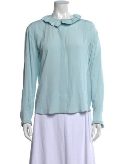 Pre-owned Vivetta Long Sleeve Blouse W/ Tags In Blue