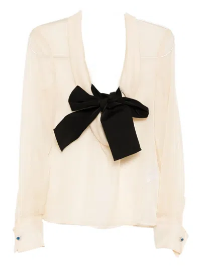 Vivetta Long-sleeved Shirt In Neutral