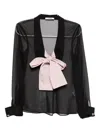 Vivetta Long-sleeved Shirt In Black
