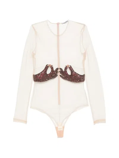 Vivetta Long-sleeve Hand-detail Top In Neutral