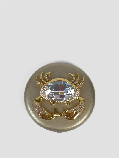 Vivetta Mini Handbag With Mirror In Oro Zecchino