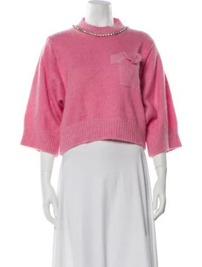 Pre-owned Vivetta Mock Neck Sweater In Pink