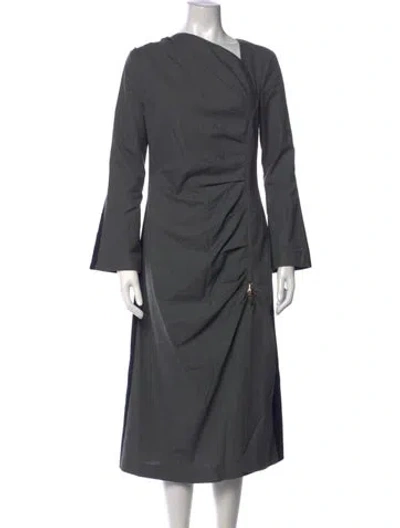 Pre-owned Vivetta One-shoulder Midi Length Dress In Grey