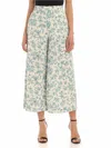 Vivetta Floral Print Palazzo Pants In White In Blanco