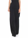 Vivetta Giorgione Black Palazzo Trousers In Negro